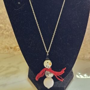 Charming Snowman Pendant Necklace
